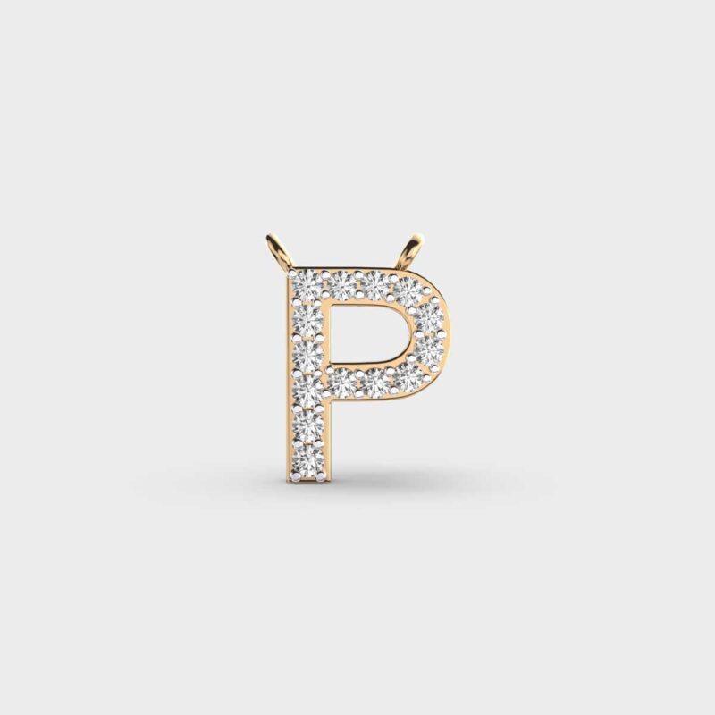Empowered ‘P’ Diamond Pendant – View 1