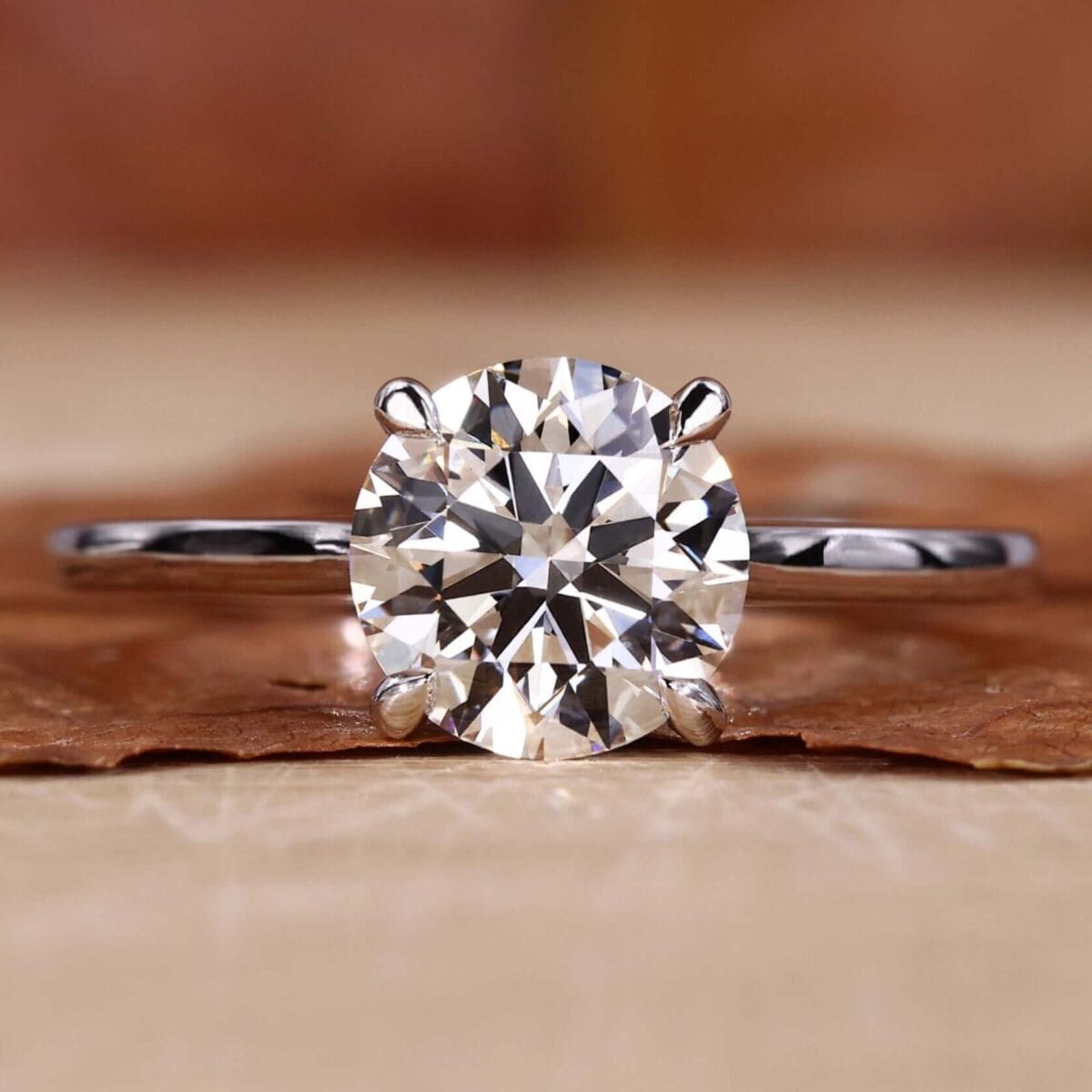 Eterna Round Solitaire Diamond Ring – View 1