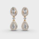 Eternal Bond 2 Carat Oval White Diamond Solitaire Earrings Eternal Bond Diamond Danglers – View 1