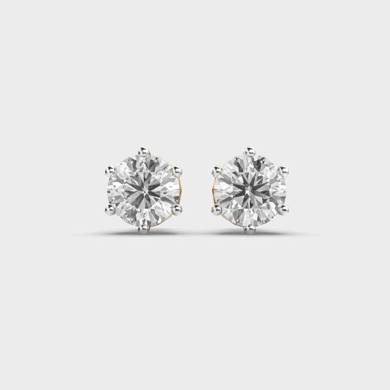Eternal Glow Solitaire Studs (2.4 Carat) – View 1