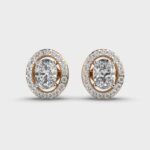 Eternal Oval 1 Carat White Oval Solitaire Earrings Eternal Oval Diamond Studs – View 1