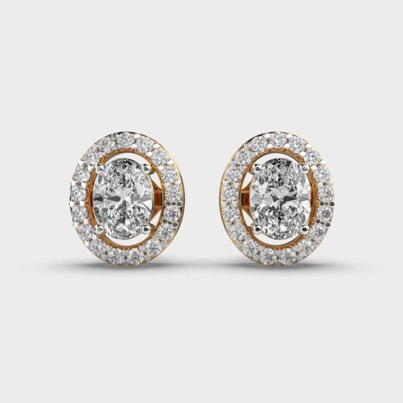 Eternal Oval Diamond Studs – View 1