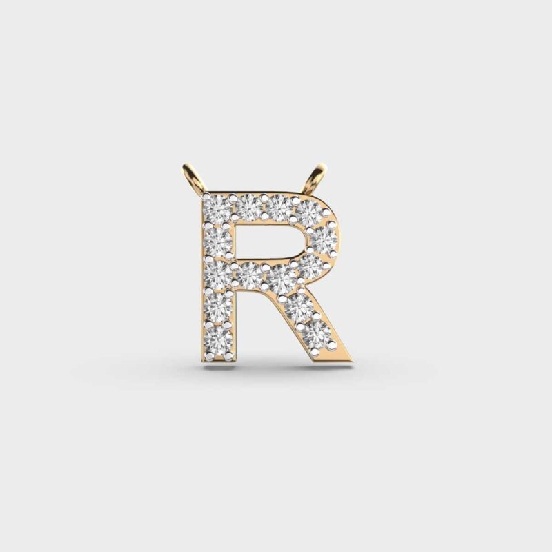 Eternal Romance ‘R’ Diamond Pendant – View 1