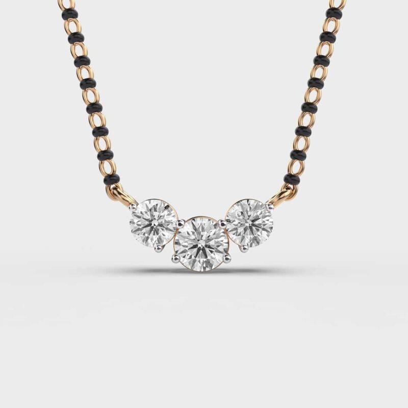 Evening Glow Diamond Mangalsutra Pendant – View 1