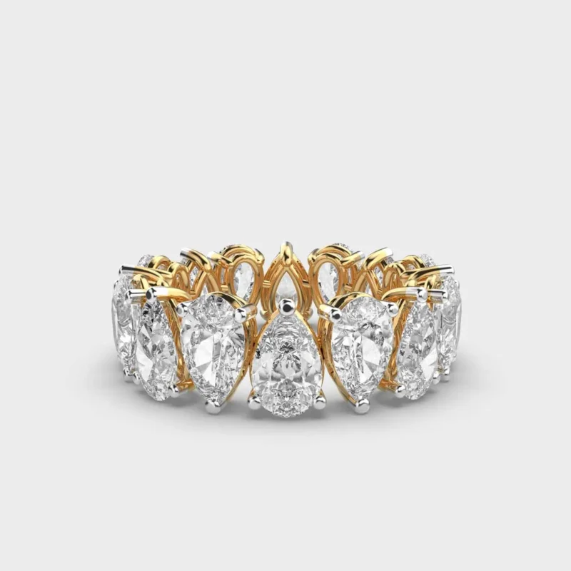 Everlasting Grace Pear Eternity Band – View 1