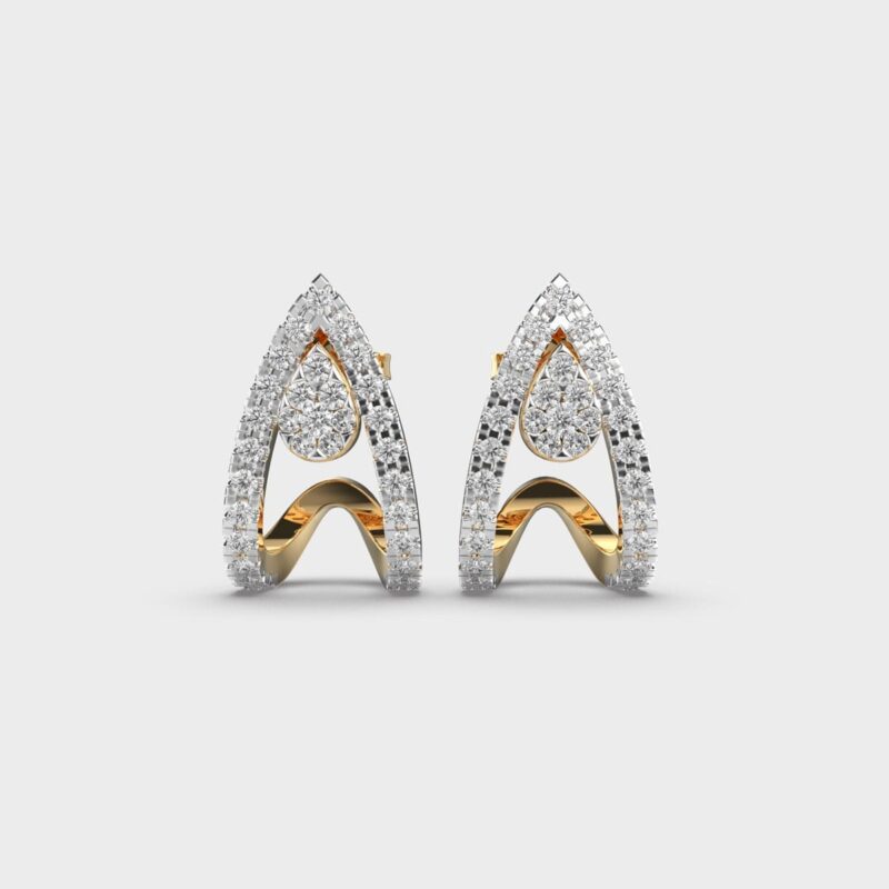 Flame Wing Diamond Studs – View 1