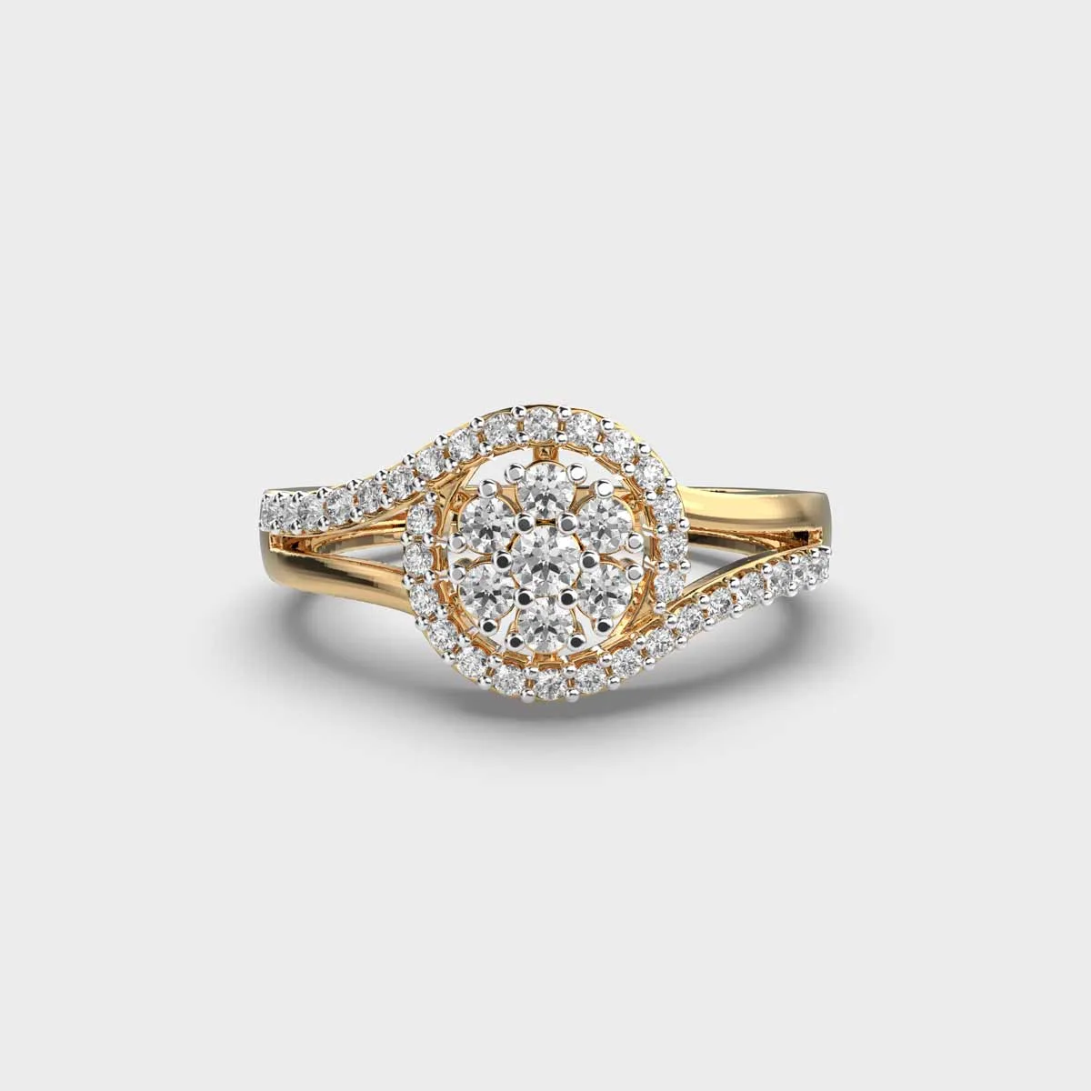 Halo Diamond Ring – View 1