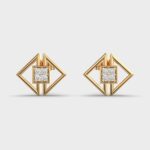 Harmony Triangle 0.25 Carat Round White Diamond Solitaire Studs Harmony Triangle Diamond Studs – View 1