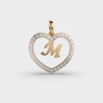 Heartfelt M Diamond Pendant – View 1