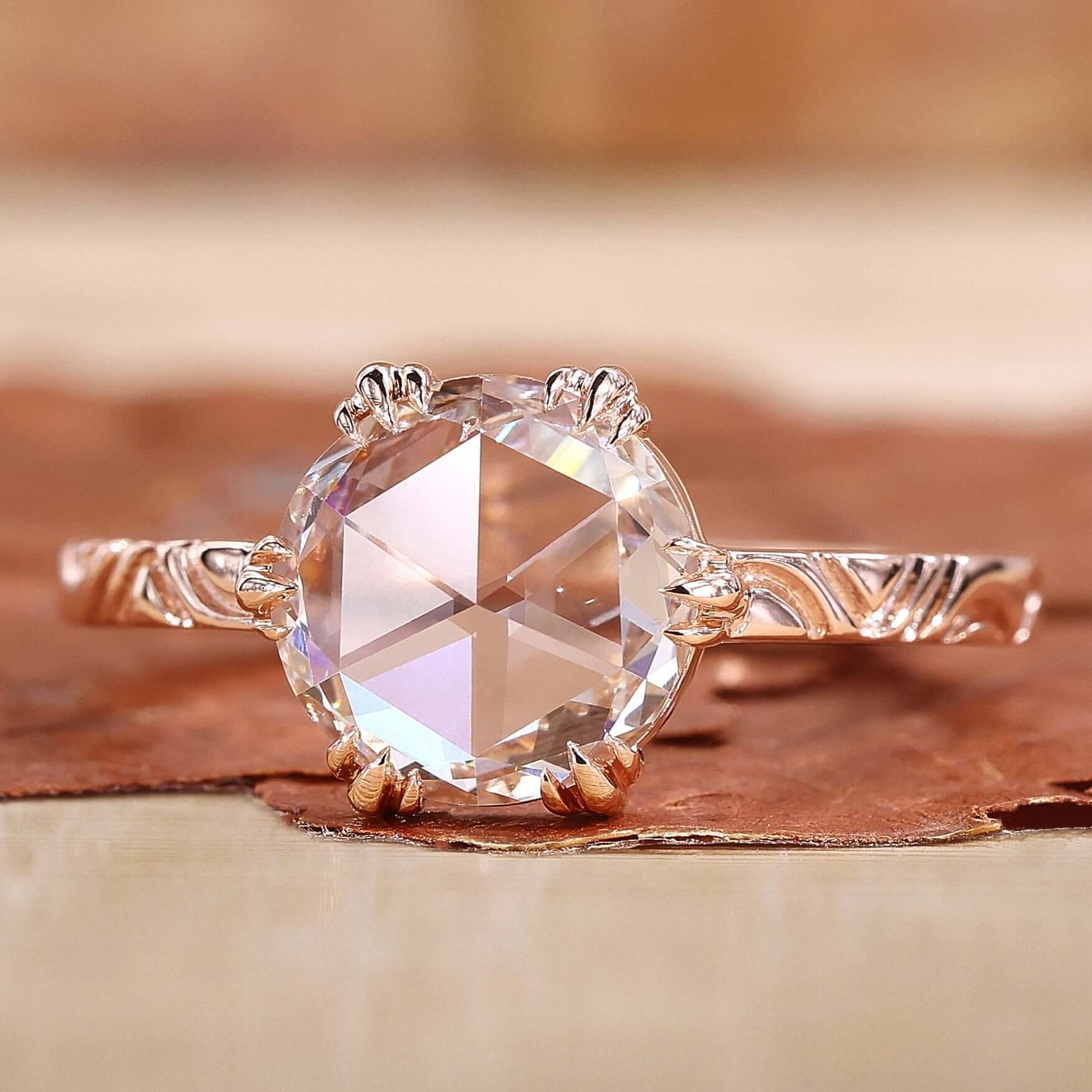 Heirloom Twist Rose Cut Diamond Ring – View 1