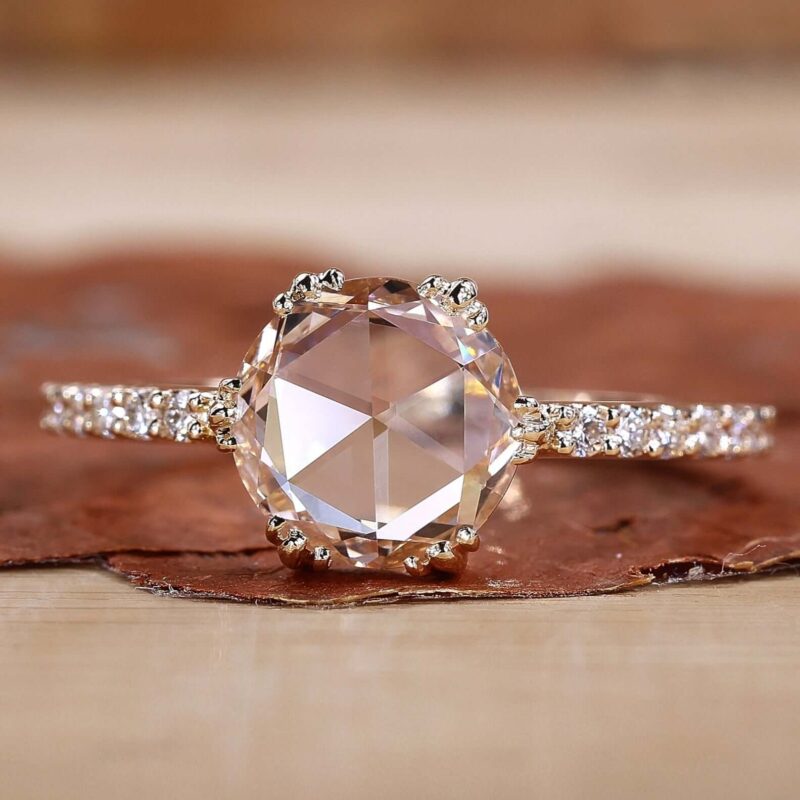 Heritage Bloom Rose Cut Diamond Ring – View 1