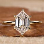 Hexagonal Radiance Step Cut Engagement Ring – View 1