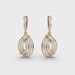 Infinite Spiral 1 Carat Round White Diamond Drop Earrings Infinite Spiral Diamond Earrings – View 1