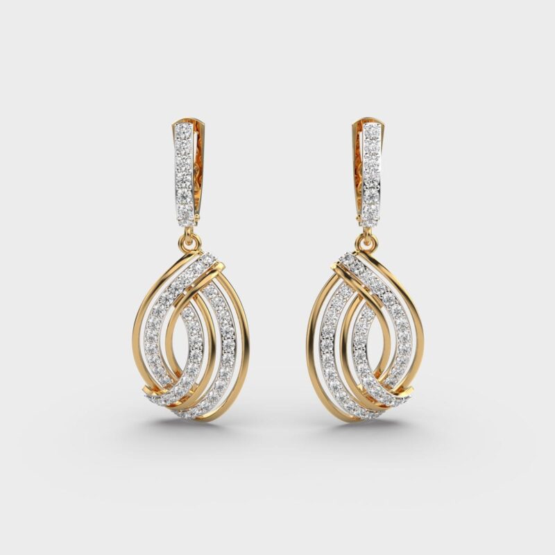 Infinite Spiral Diamond Earrings – View 1