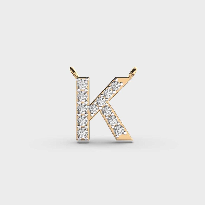 Kinetic ‘K’ Diamond Pendant – View 1