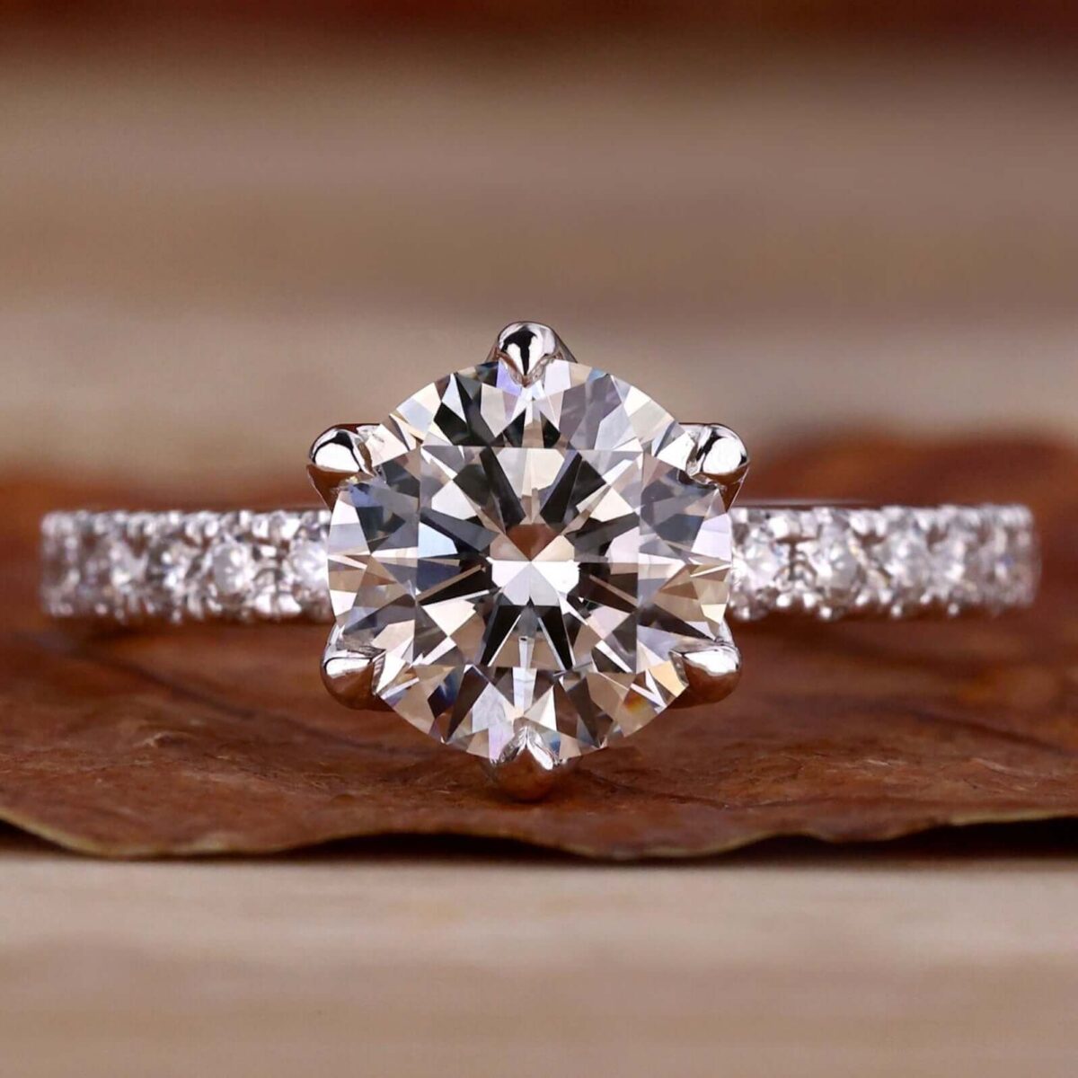 Lustre Round Pave Ring – View 1