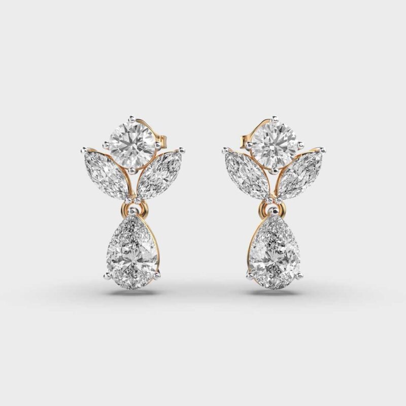 Marquise Pearl Diamond Drops – View 1