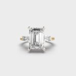 Merged Majesty 3.5 Carat Emerald White Solitaire Ring Merged Majesty Diamond Ring – View 1