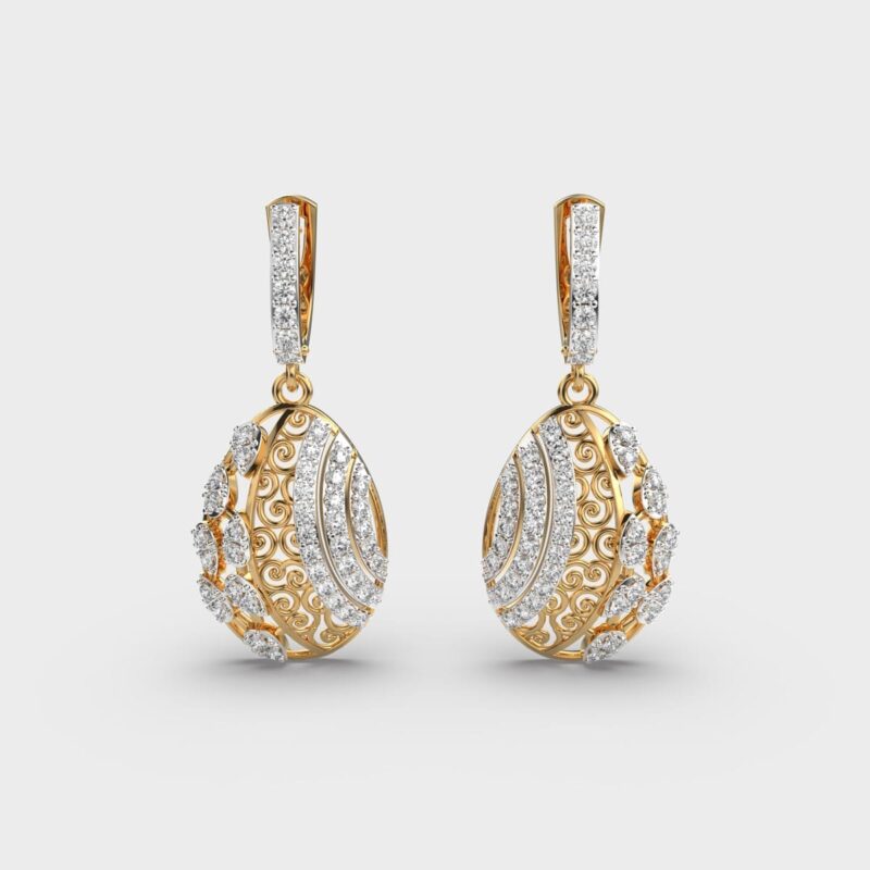 Morning Dew Diamond Earrings – View 1