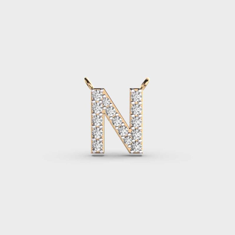Noble ‘N’ Diamond Pendant – View 1
