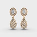 Ornate Oval Diamond Drops – View 1