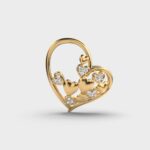 Passion’s Glow Round White Diamond Cluster Pendant Passion’s Glow Diamond Pendant – View 1