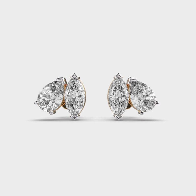 Petite Elegance Pear Studs – View 1