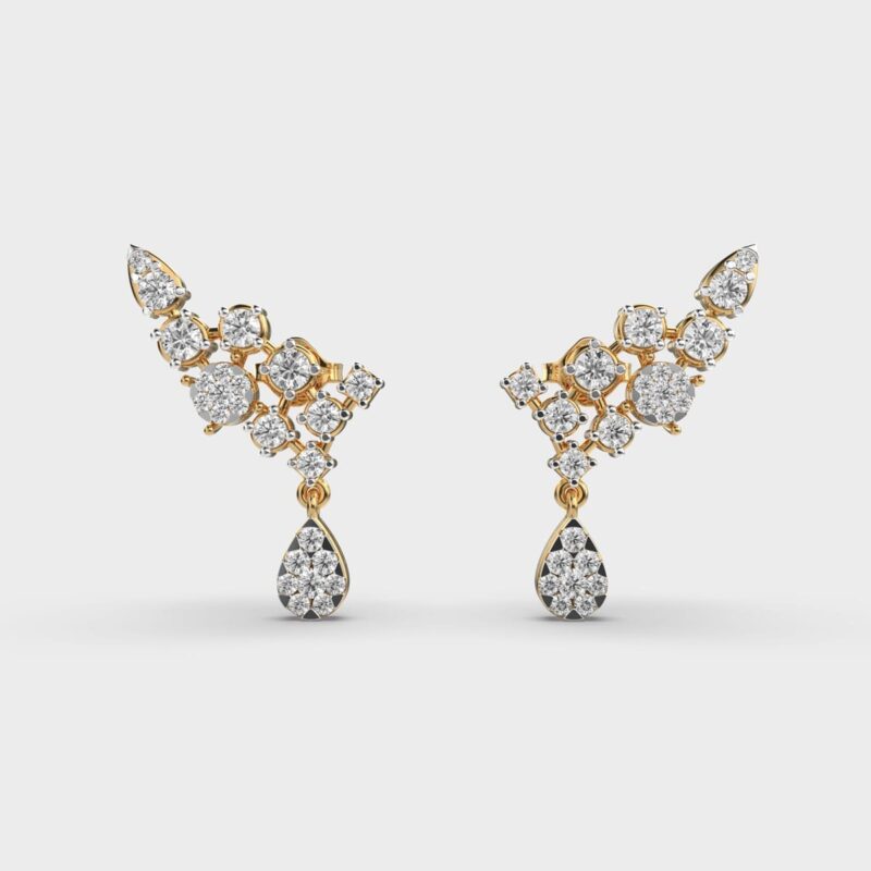 Petite Radiance Diamond Danglers – View 1