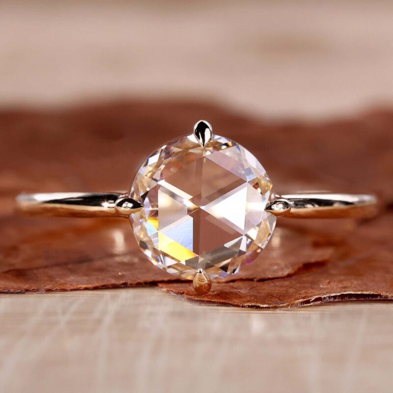 Pure Essence Rose Cut Diamond Ring – View 1