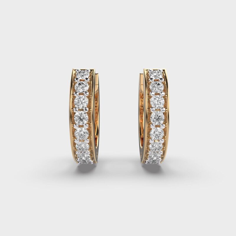 Pure Harmony Diamond Hoops – View 1
