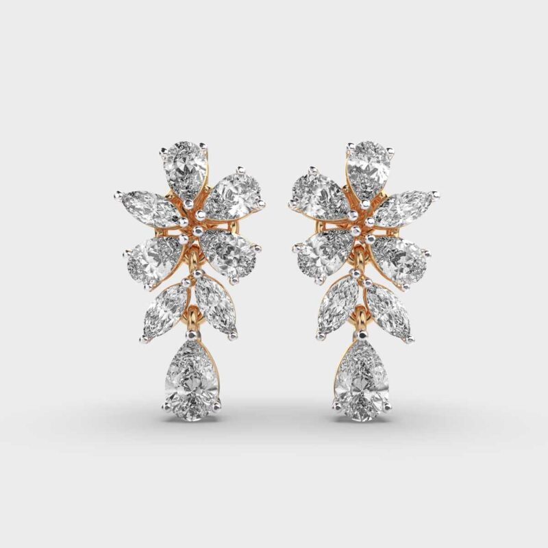 Raindrop Symphony Diamond Earrings – View 1