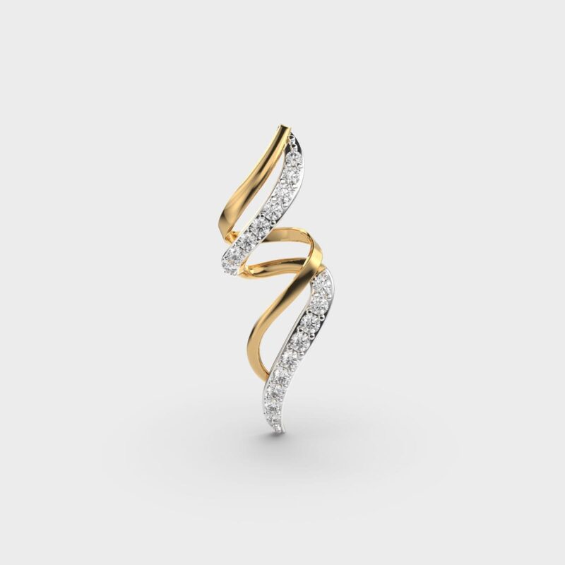 Regal Reflection 0.25 Carat Round White Diamond Cluster Pendant