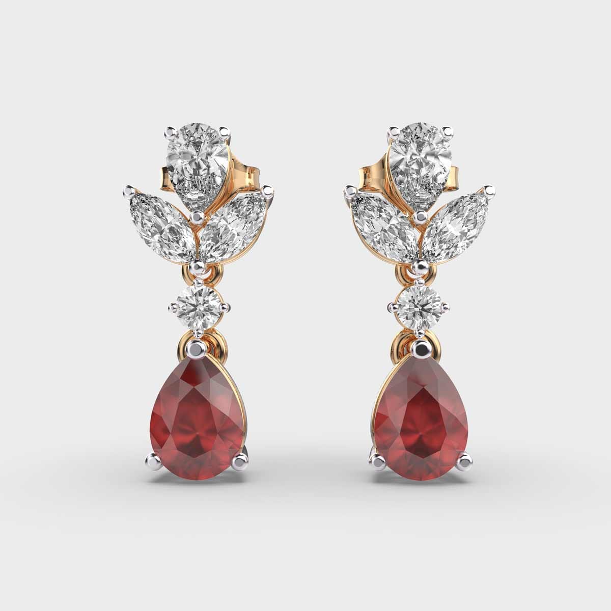 Ruby Reverie Danglers – View 1