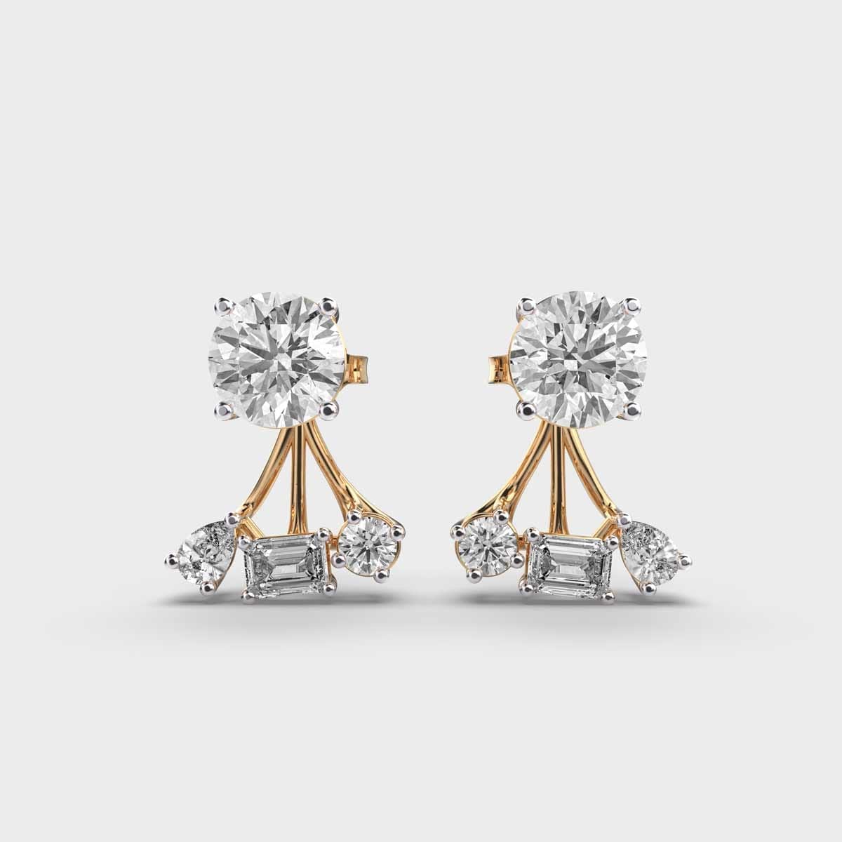 Spotlight Diamond Studs – View 1