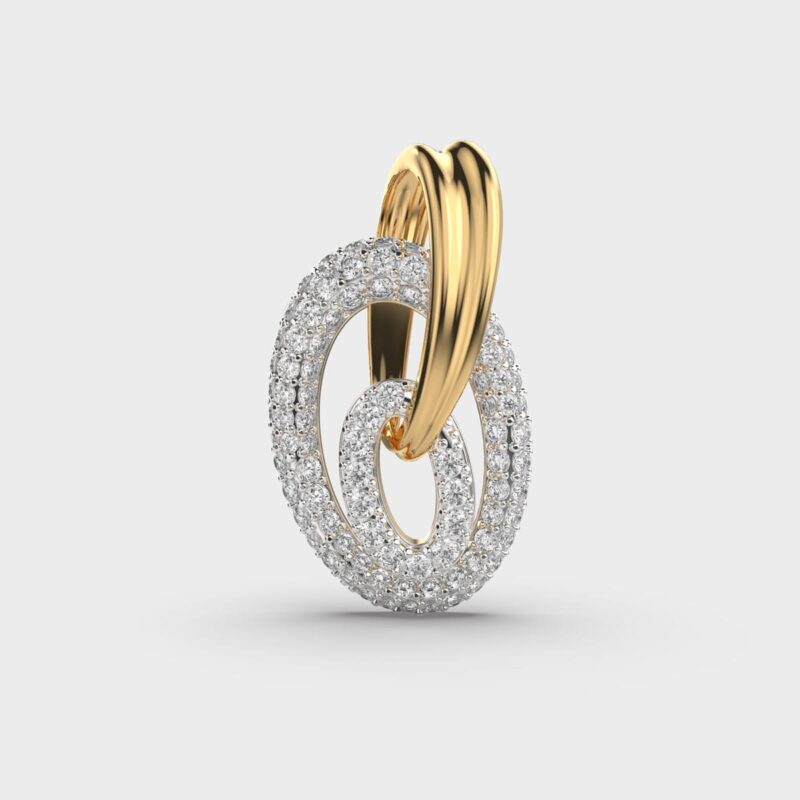 Stellar Orbit 1.5 Carat Round White Diamond Cluster Pendant