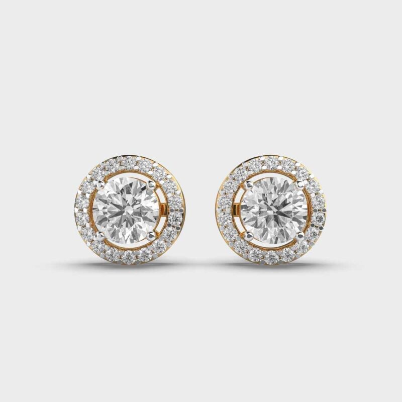 Timeless Round Diamond Studs – View 1