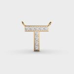 Timeless ‘T’ Diamond Embrace Pendant – View 1