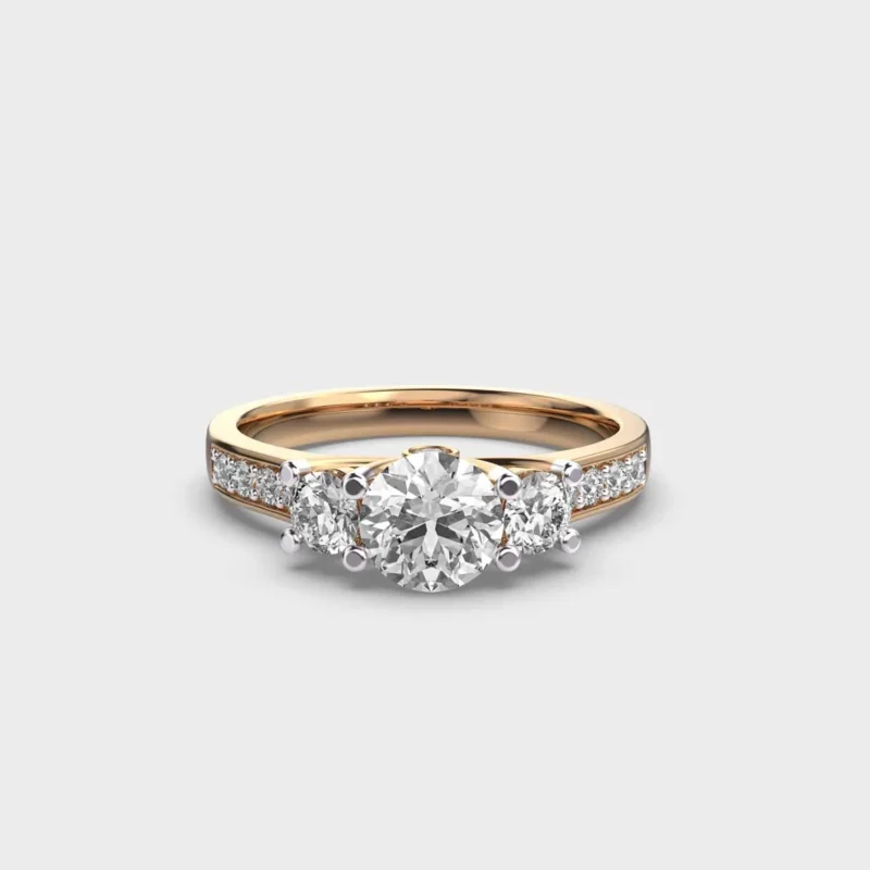 Triad Brilliance Solitaire Ring – View 1