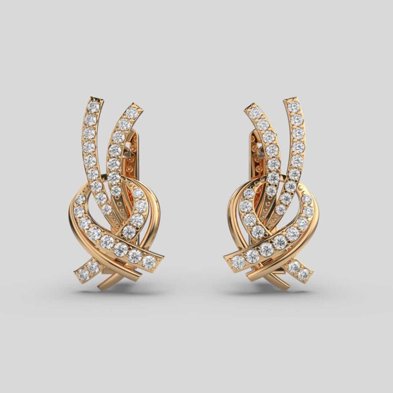 Twilight Whirl Diamond Hoops – View 1