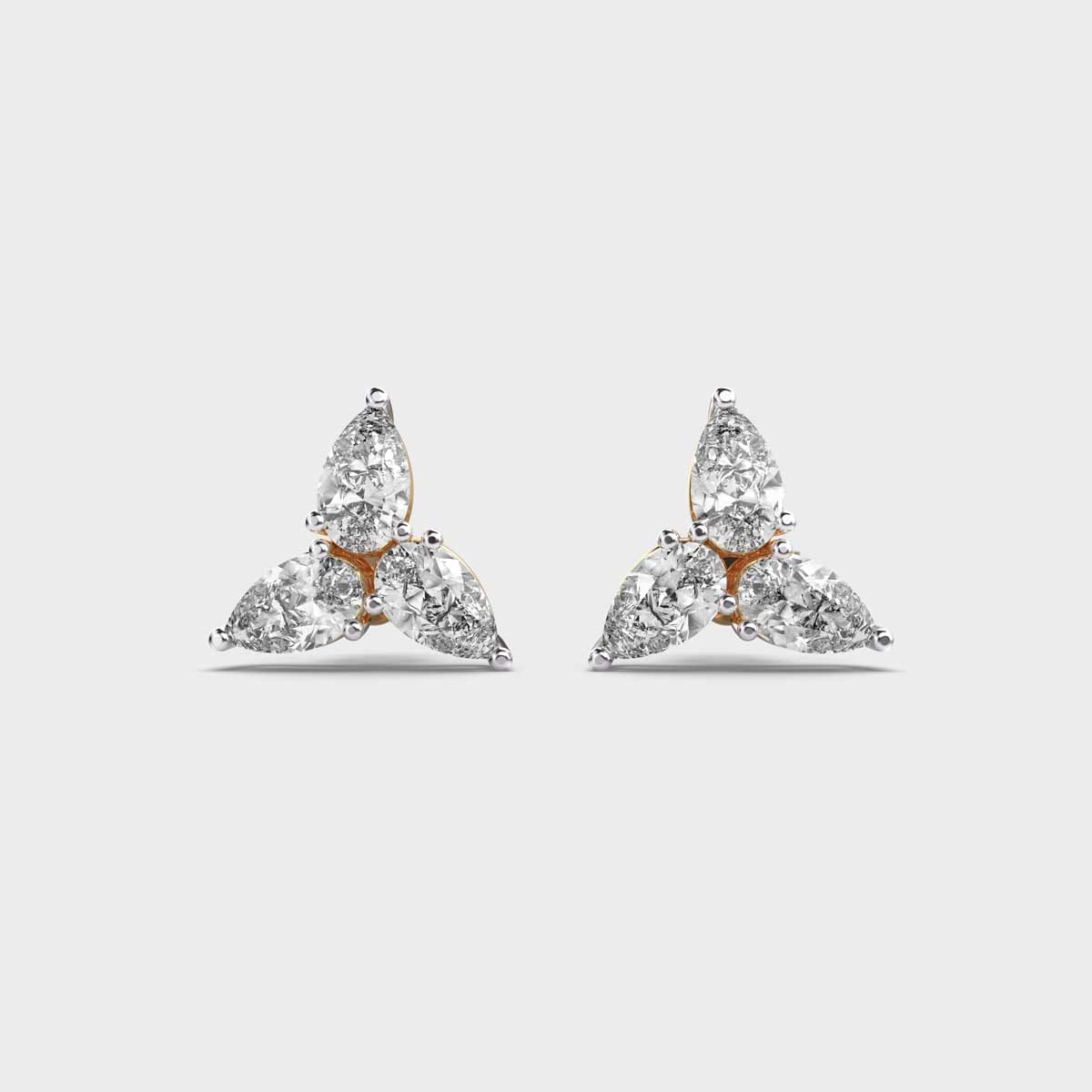 Twirling Pear Pinwheel Studs – View 1