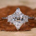 Vintage Dutch Marquise Solitaire Diamond Ring – View 1