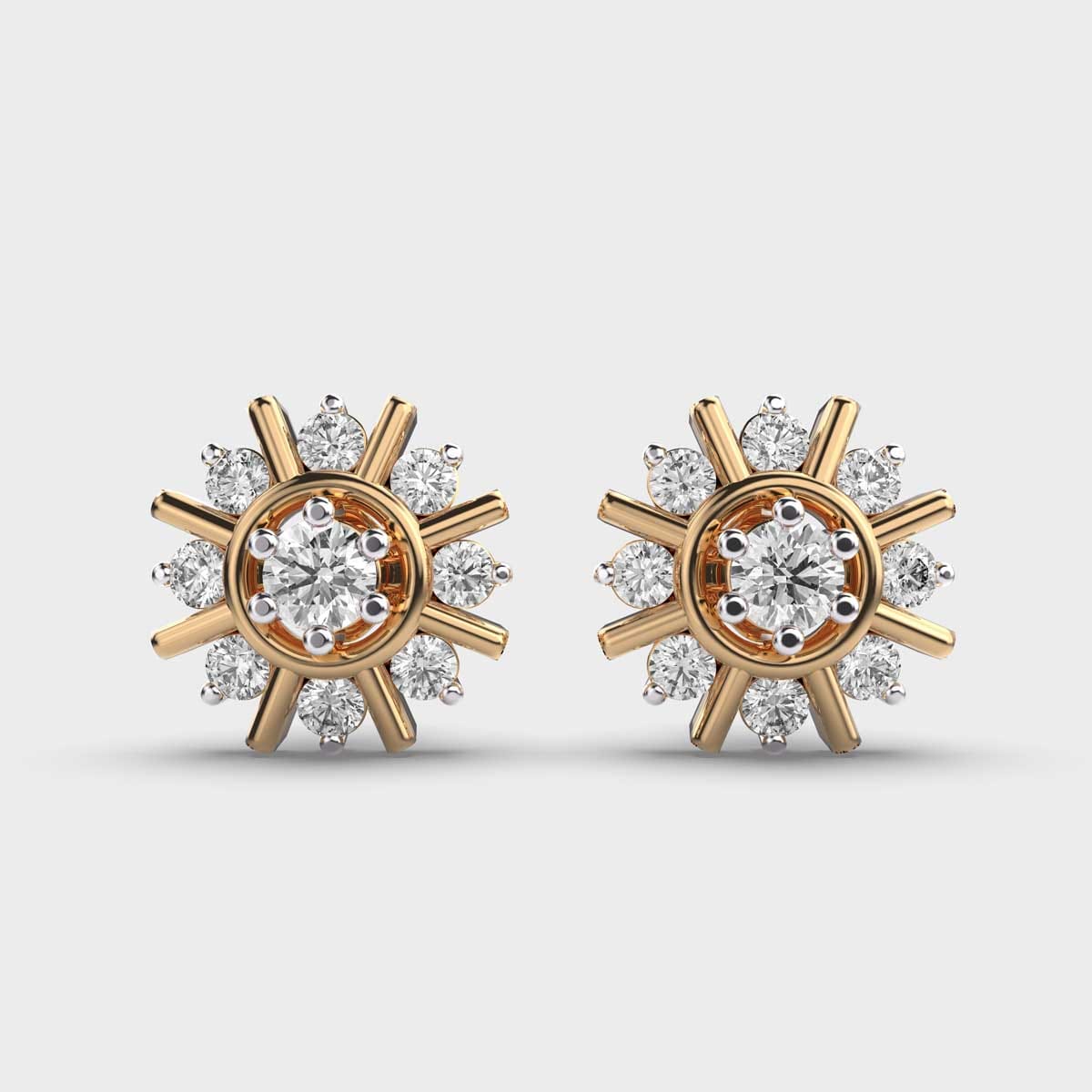 Whirl of Brilliance Diamond Studs – View 1