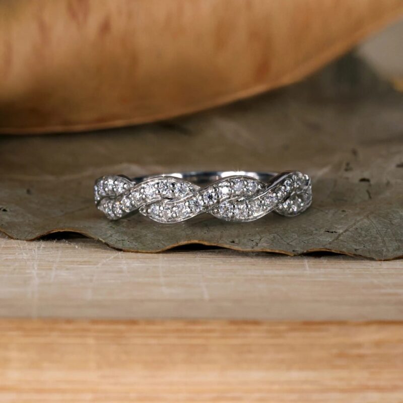 Infinite Twist Diamond Eternity Band – View 1
