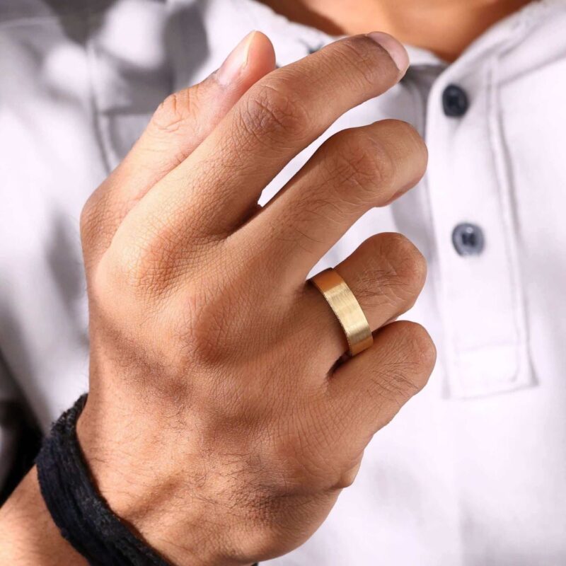 Modern Matte Elegance Diamond Band - Image 6