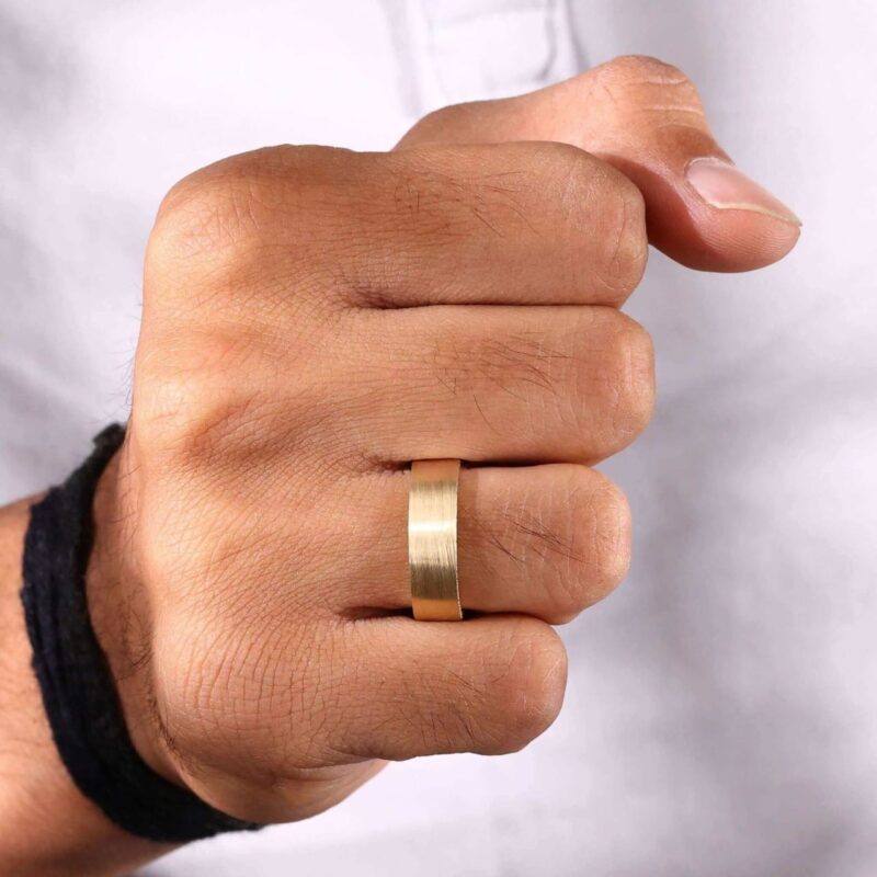 Modern Matte Elegance Diamond Band - Image 7