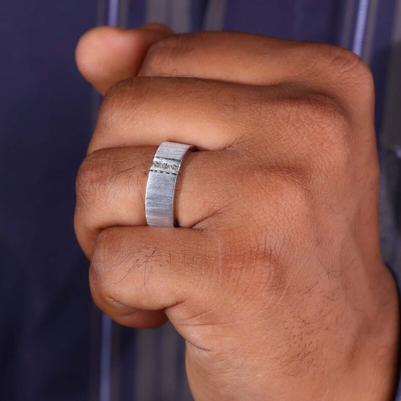 Luxe Brushed Diamond Band - Image 3