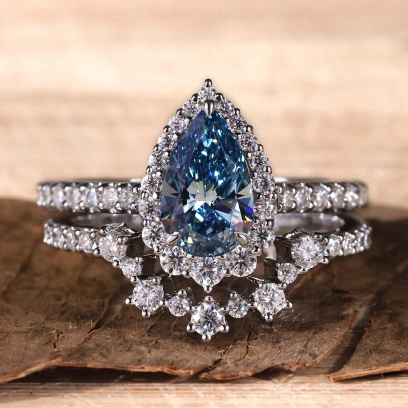 1.01 CT Azure Elegance Bridal Set – View 1