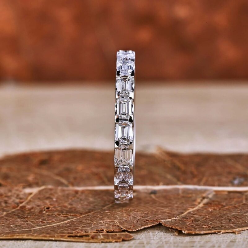 1.38 TW Eternity of Elegance Emerald Cut Diamond Wedding Band – View 1