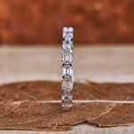 1.5 Carat Emerald Cut White Diamond Eternity Band 1.38 TW Eternity of Elegance Emerald Cut Diamond Wedding Band – View 1