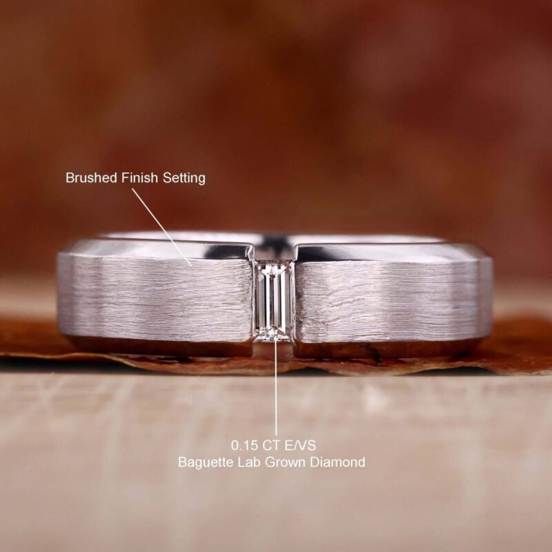 Bold Contour Baguette Diamond Ring - Image 4